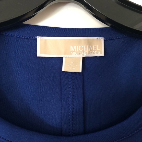 BNWOT Michael Kors Royal Blue Skater Skirt Dress in Scuba material 👗 - Picture 4 of 9